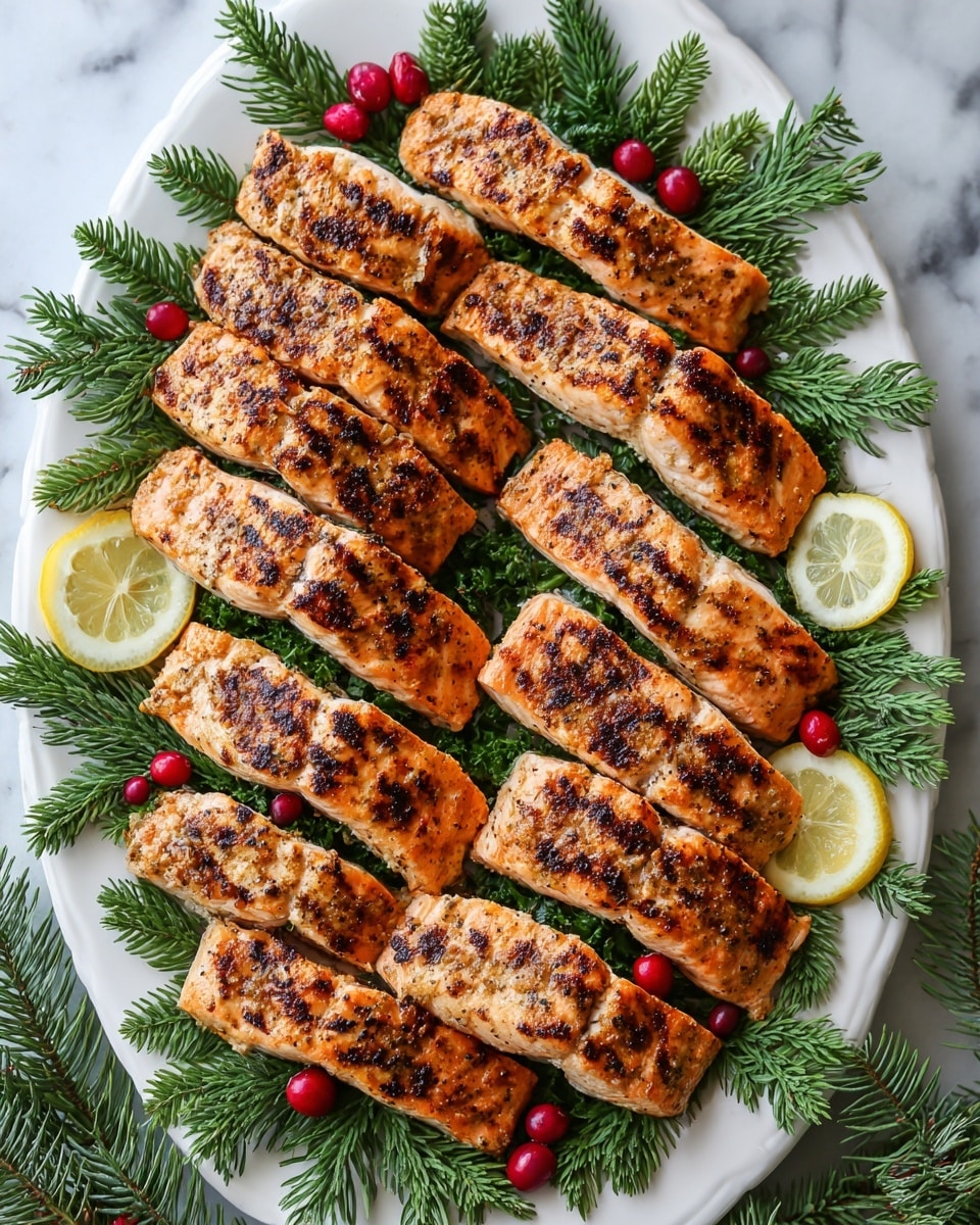 Christmas Salmon with Pomegranate and Pistachios Recipe - Recipe Image