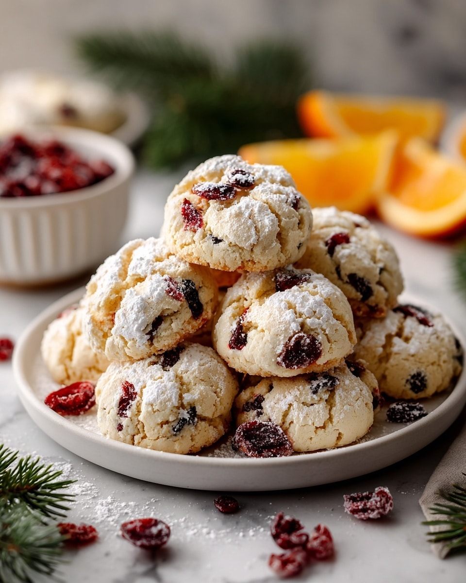 Cranberry Orange Shortbread Cookies Recipe - Recipe Image