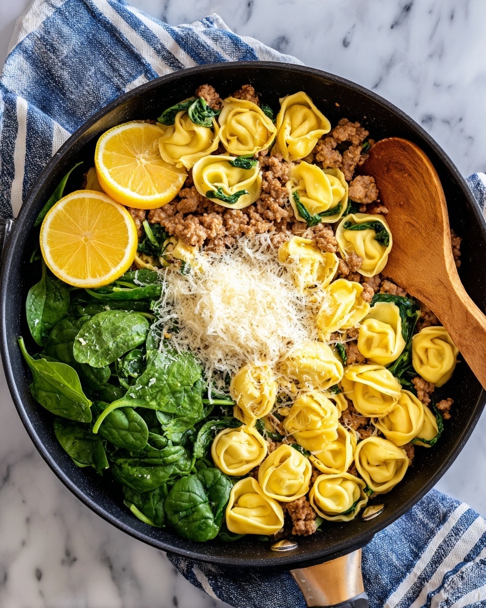 One-Pan Tortellini and Sausage Skillet Dinner Recipe - Recipe Image