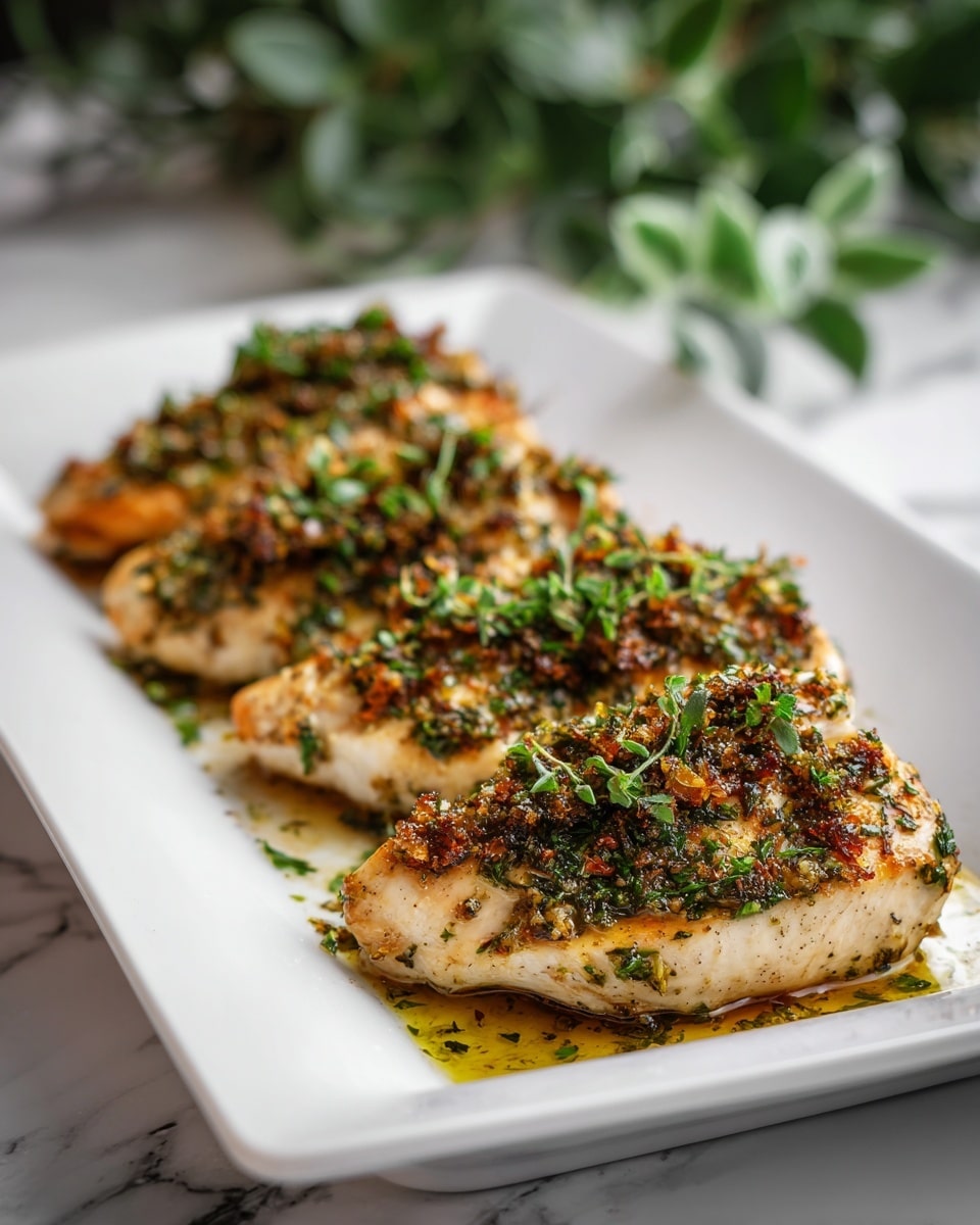 Spinach Herb Baked Chicken Recipe - Recipe Image