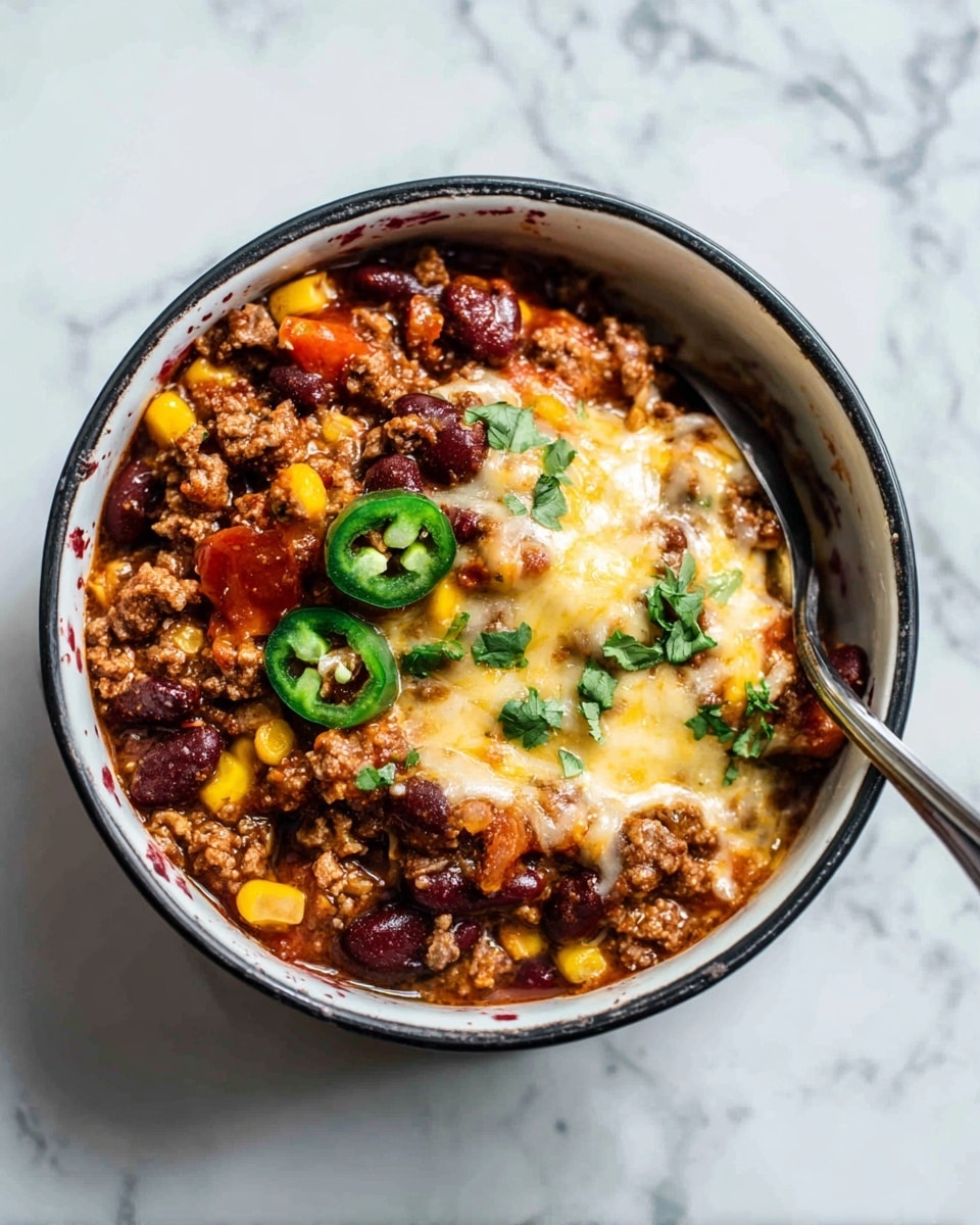 Cheesy Enchilada Chili Recipe - Recipe Image