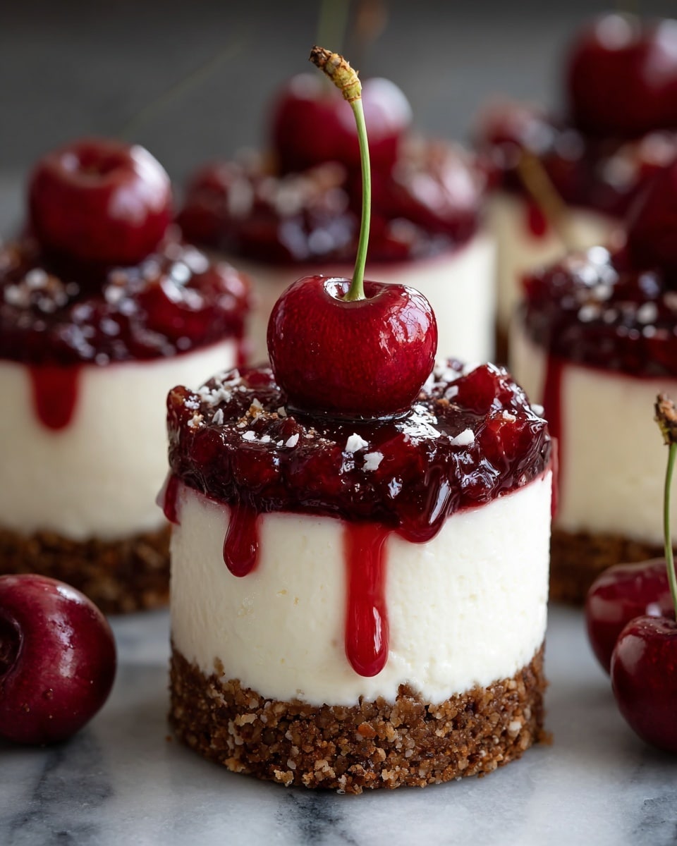 Mini Cherry Cheesecake Bites Recipe - Recipe Image