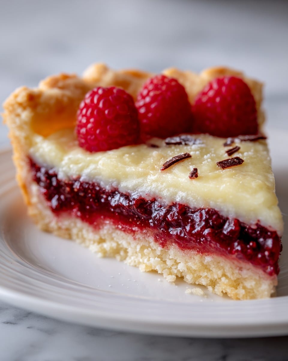 Vegan White Chocolate Raspberry Tart Recipe - Recipe Image