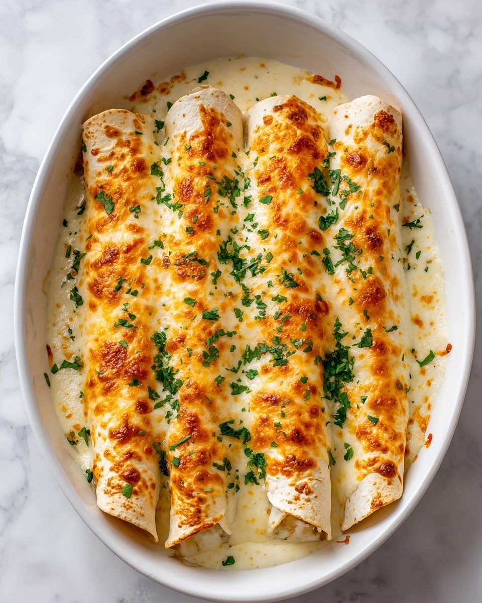 White Chicken Enchiladas Recipe - Recipe Image