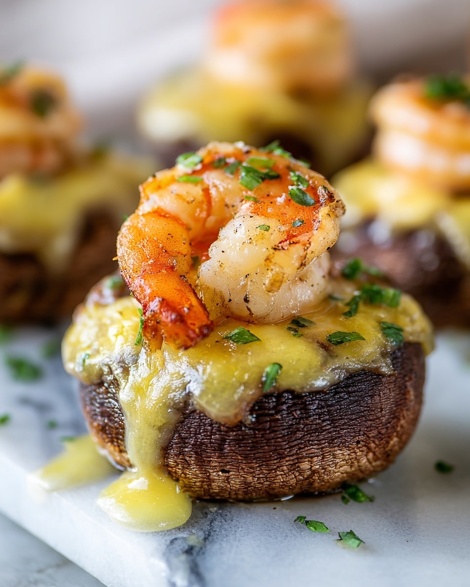 Cajun Shrimp-Stuffed Mushrooms with Cheesy Meltdown Recipe - Recipe Image