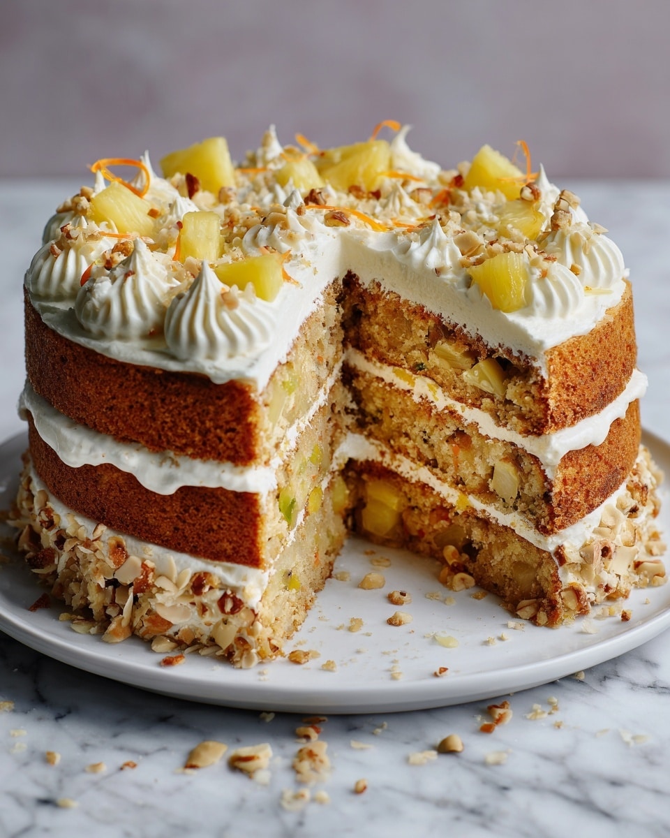 Hawaiian Pineapple Carrot Cream Cake Recipe - Recipe Image