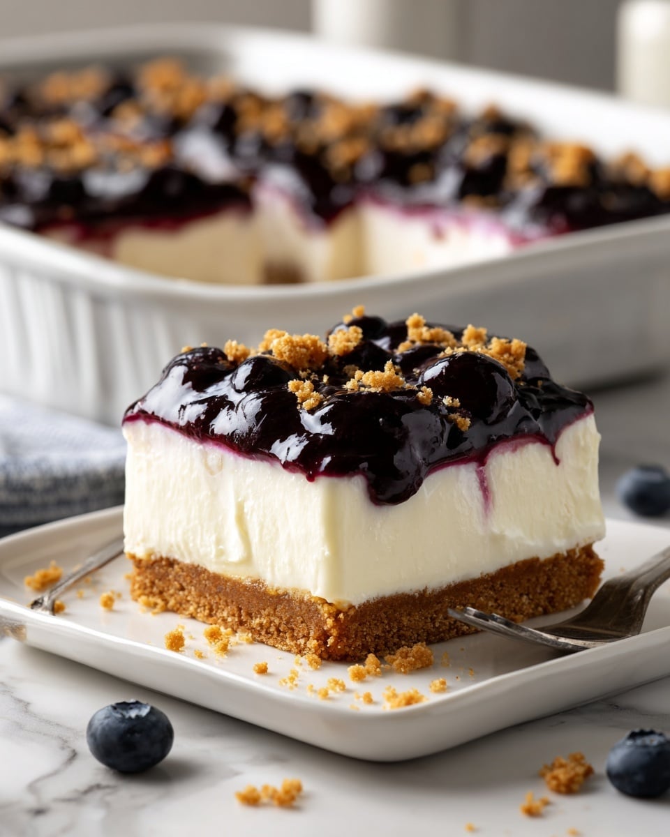 Lavender and Blueberry Cheesecake Bars Recipe - Recipe Image
