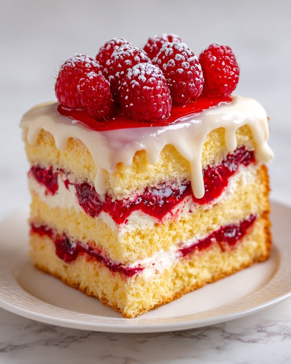 White Chocolate Raspberry Dream Cake Recipe - Recipe Image