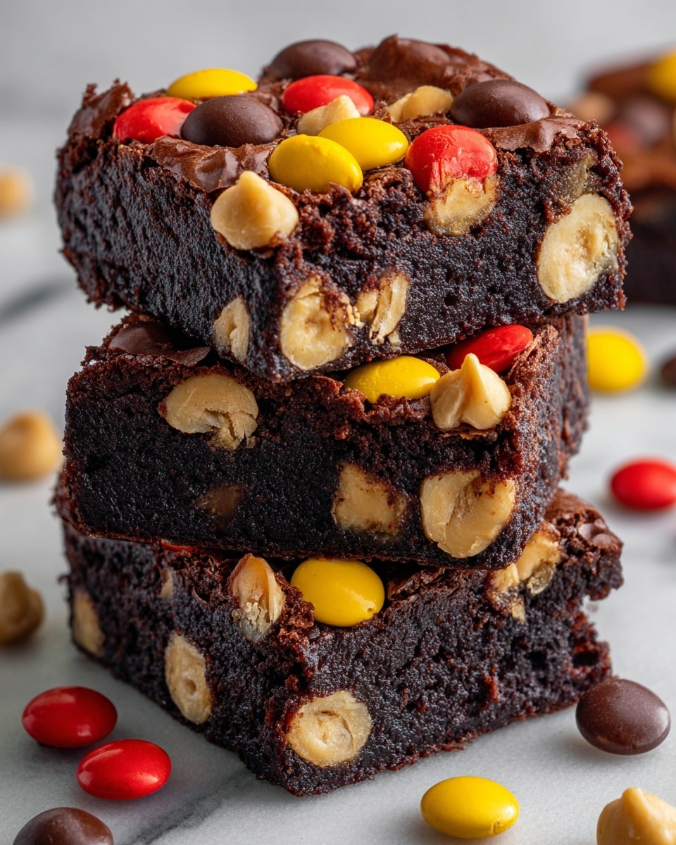 Monster Cookie Dough Brownies Recipe - Recipe Image