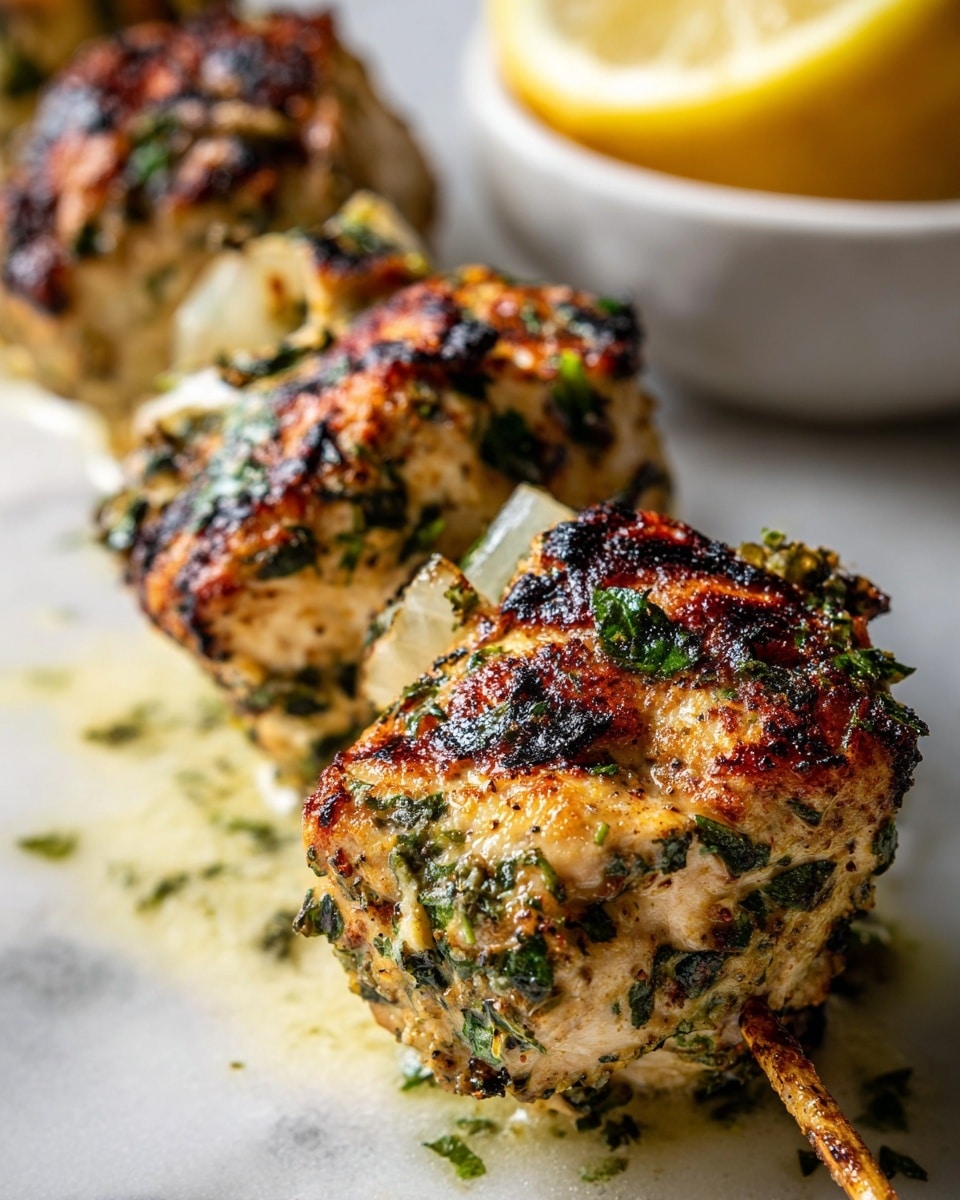 Garlic Parmesan Chicken Kebabs Recipe - Recipe Image