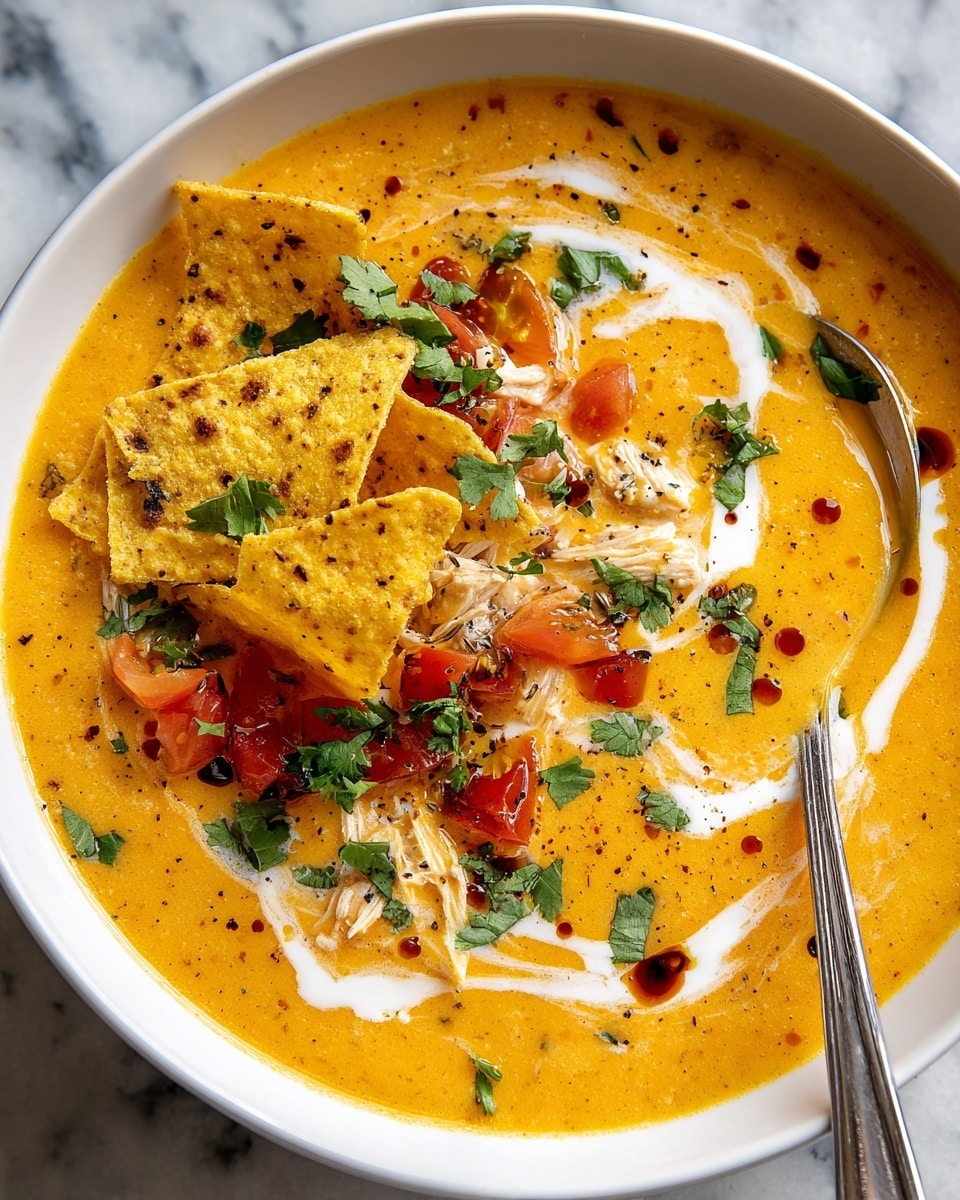 Creamy Chicken Tortilla Soup Recipe - Recipe Image