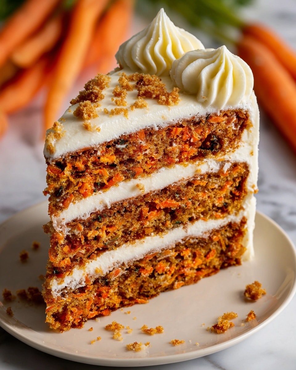 Moist Carrot Cake with Cream Cheese Frosting Recipe - Recipe Image
