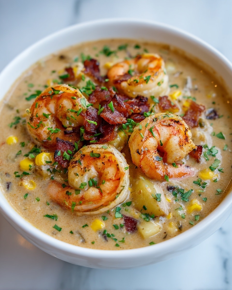 Creamy Potato, Shrimp, and Corn Chowder Recipe - Recipe Image