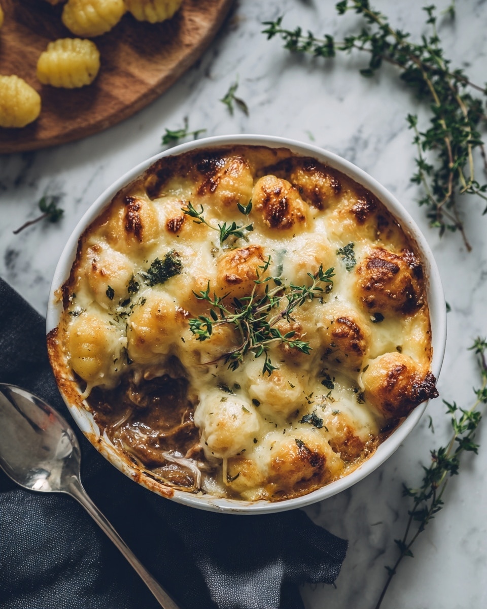Baked French Onion Gnocchi Recipe - Recipe Image