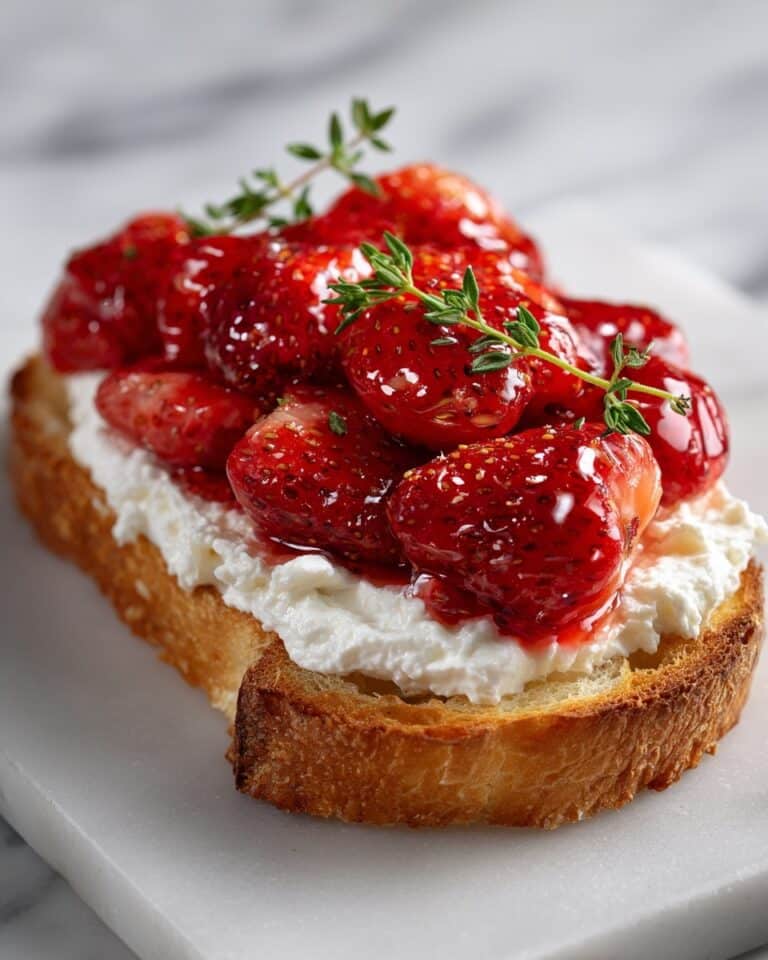 Roasted Strawberry Whipped Ricotta Toast Recipe
