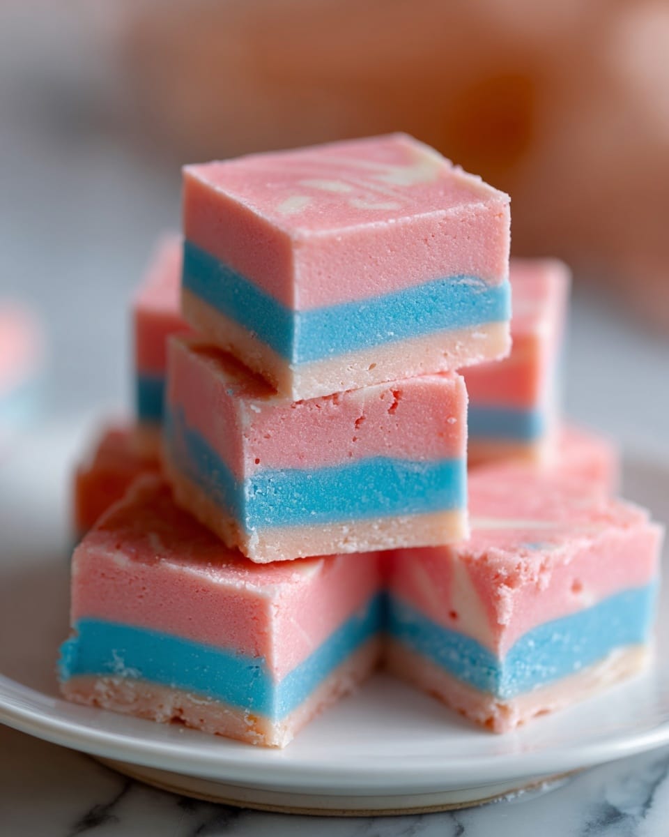Homemade Cotton Candy Fudge Recipe - Recipe Image