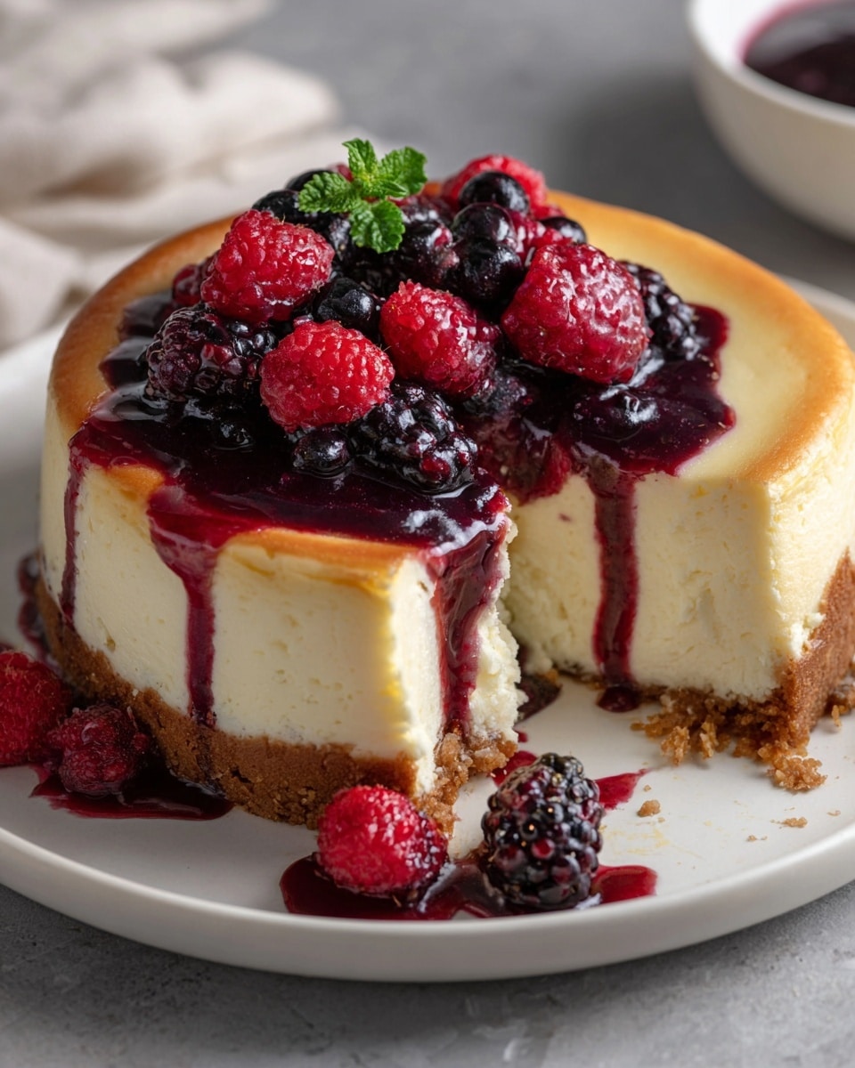 Vanilla Cake with Bumbleberry Sauce Recipe - Recipe Image