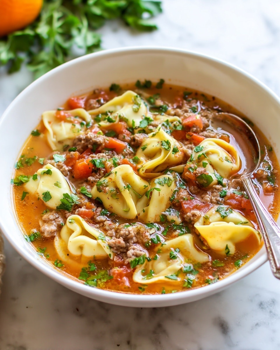Slow Cooker Tomato Tortellini Soup Recipe - Recipe Image