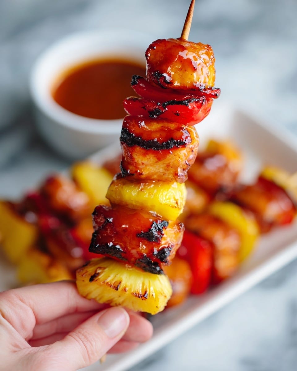 BBQ Pineapple Chicken Kabobs Recipe - Recipe Image