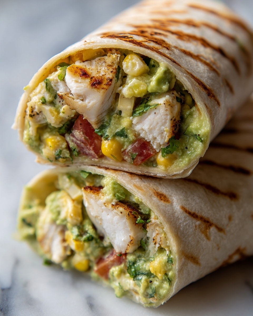 Chicken Avocado Ranch Burritos with Lime Wedges Recipe - Recipe Image