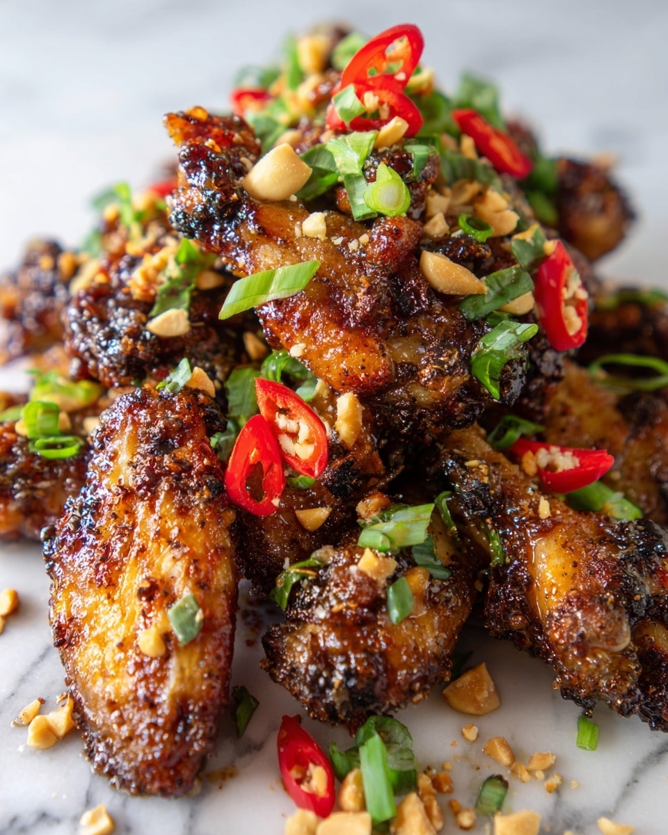 Sticky Lemongrass Chili Air Fryer Chicken Wings Recipe - Recipe Image