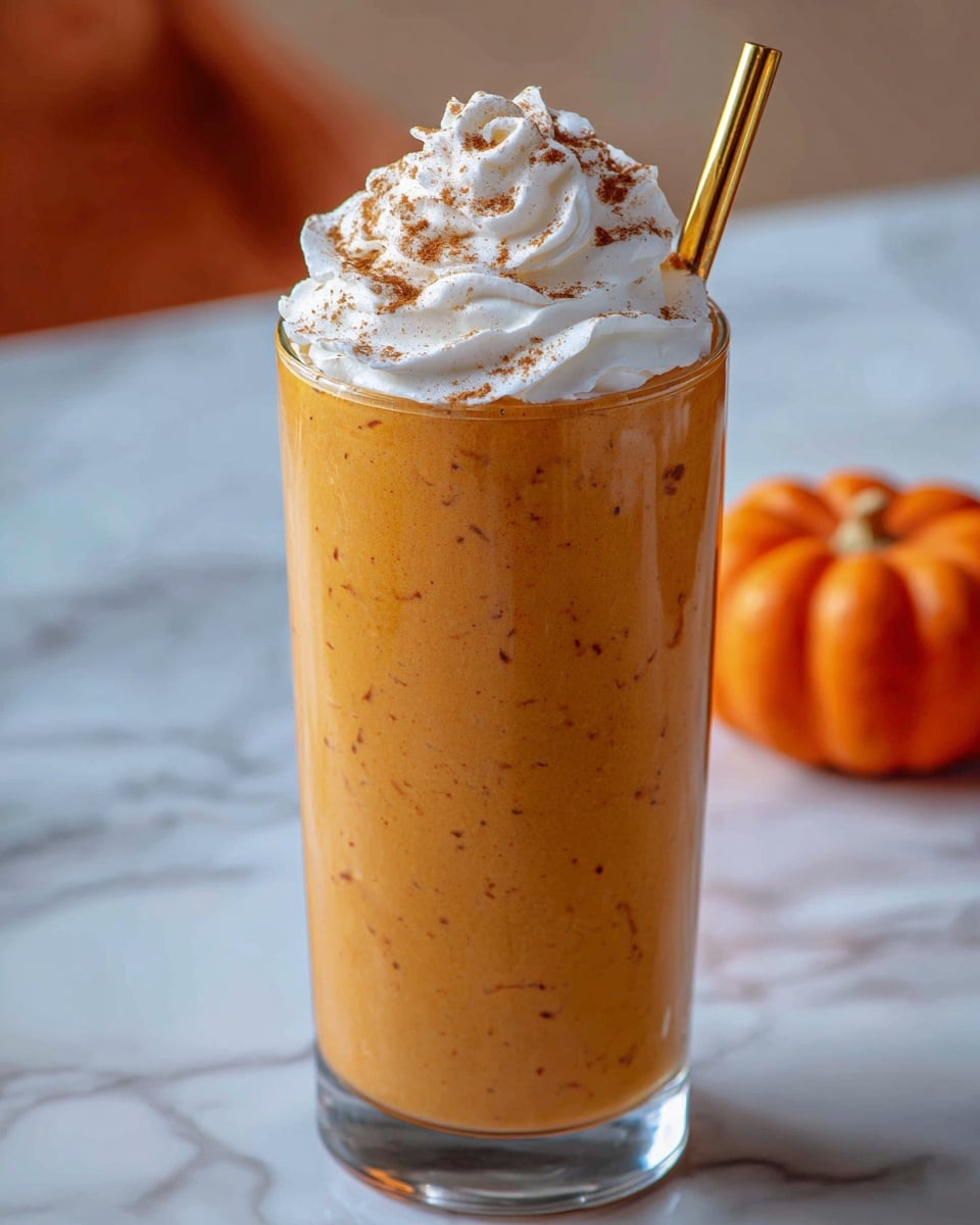 Creamy Pumpkin Smoothie with White Chocolate Hazelnut Spread Recipe - Recipe Image