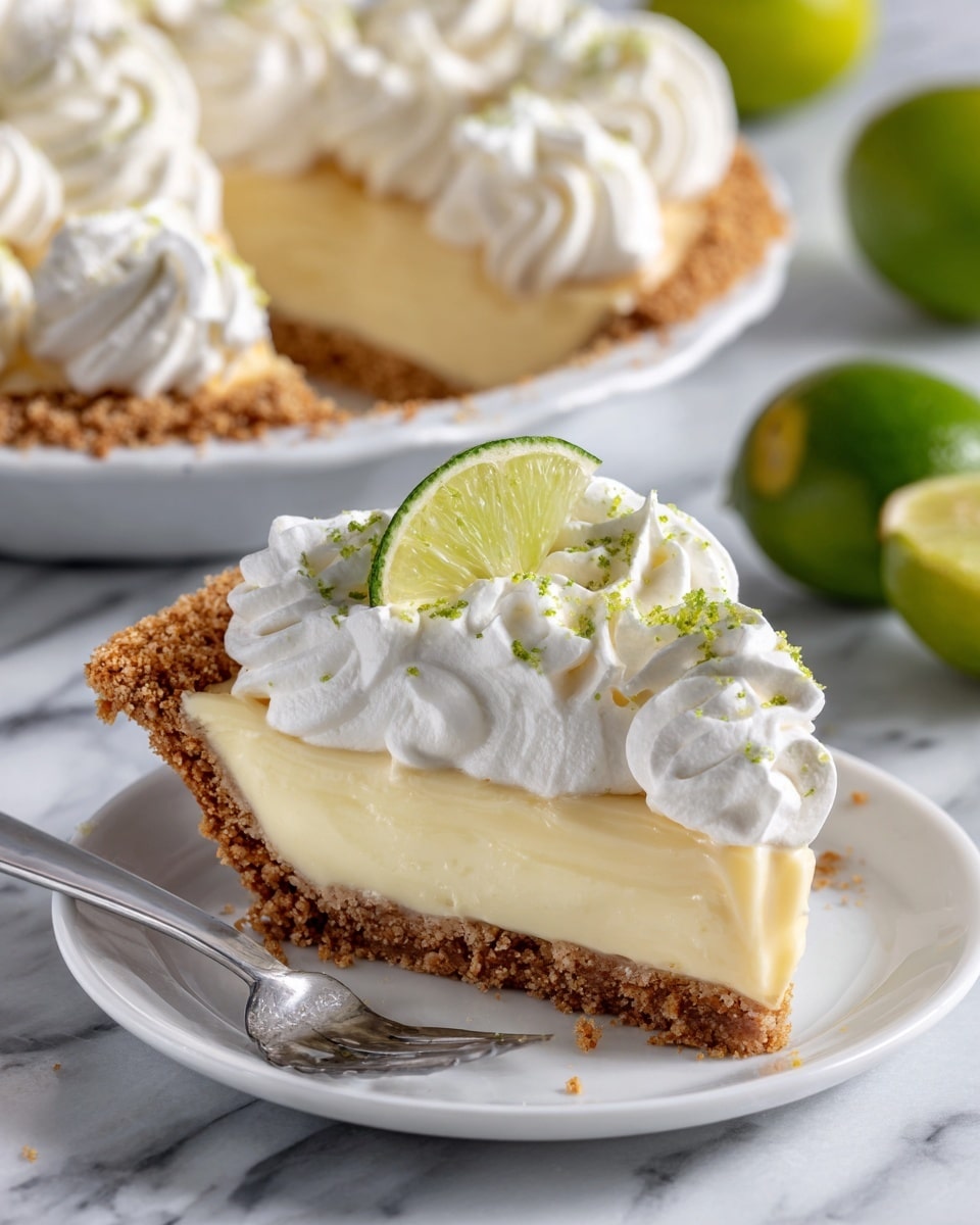 Key Lime Pie with Whipped Cream Recipe - Recipe Image