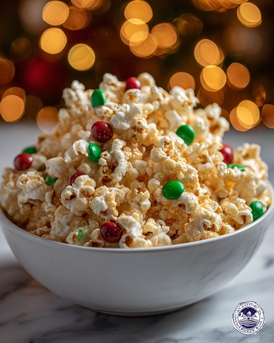 Christmas Popcorn: A Festive White Chocolate Treat Recipe - Recipe Image