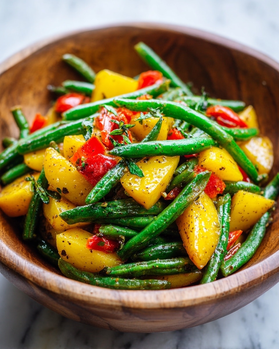 Italian Braised Green Beans and Potatoes Recipe - Recipe Image