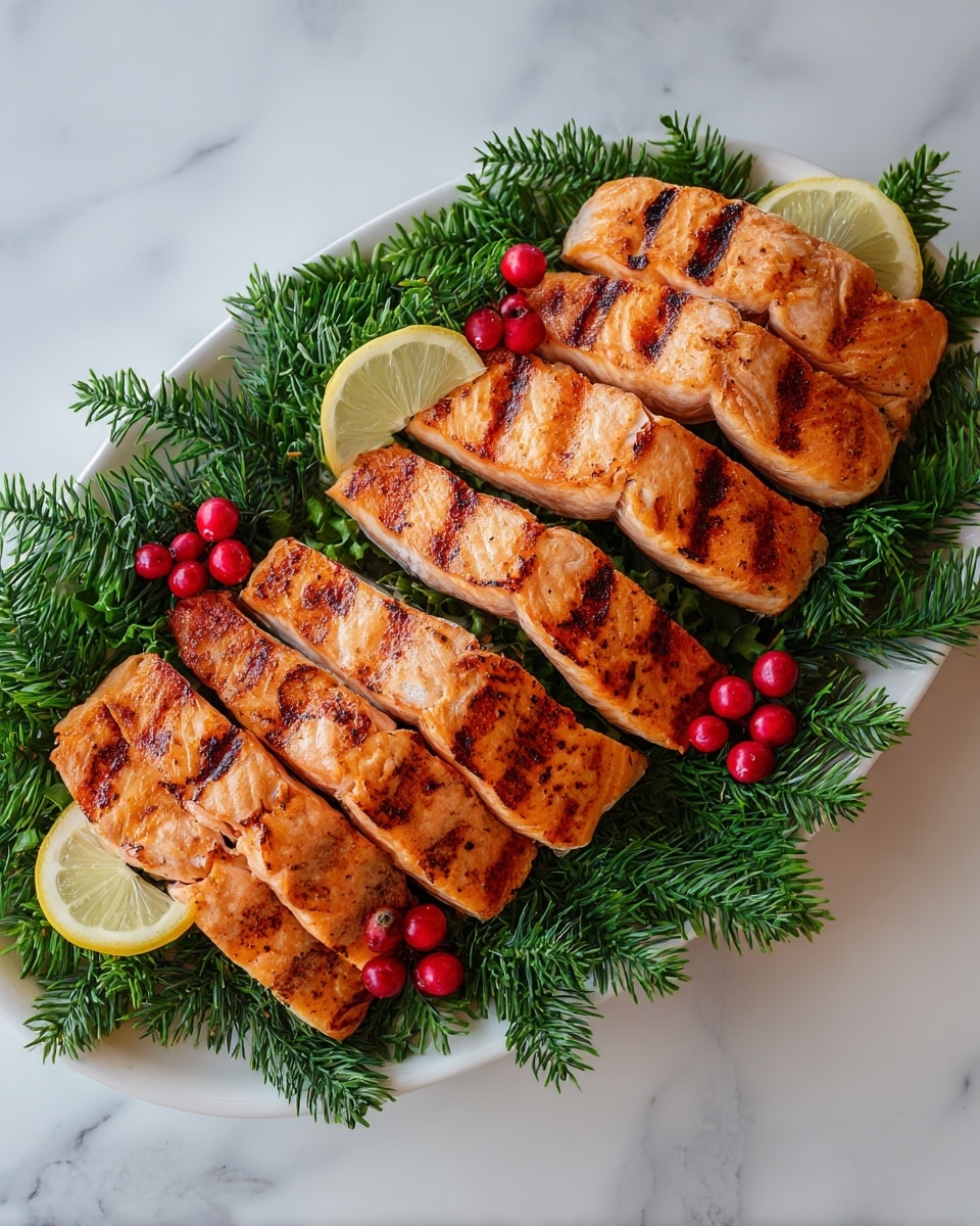 Christmas Salmon with Pomegranate and Pistachios Recipe - Recipe Image