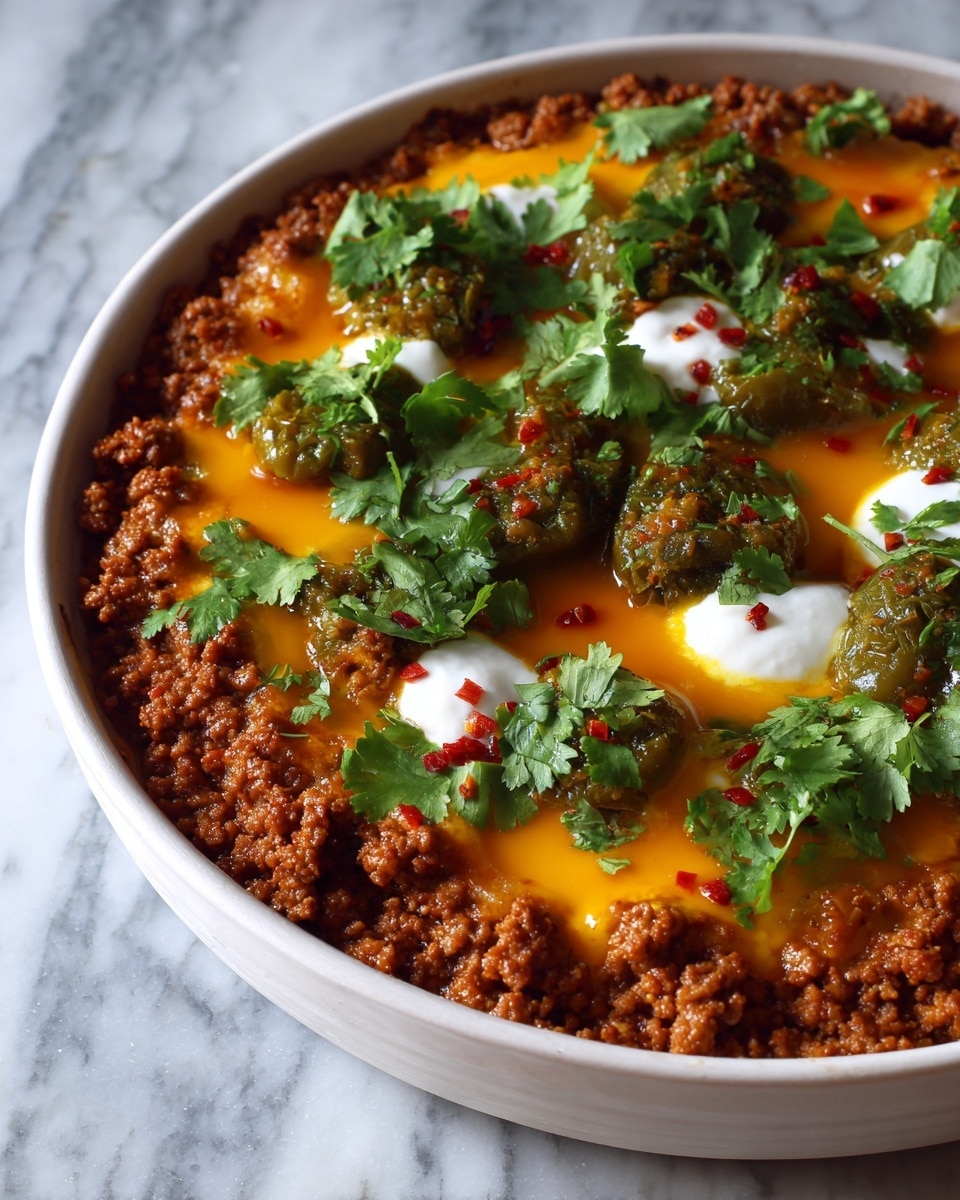 Baked Beef Chile Rellenos Casserole Recipe - Recipe Image