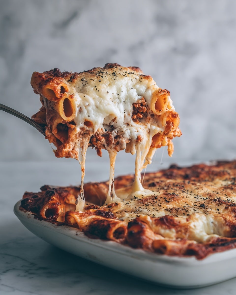 Three Cheese Baked Ziti Recipe - Recipe Image