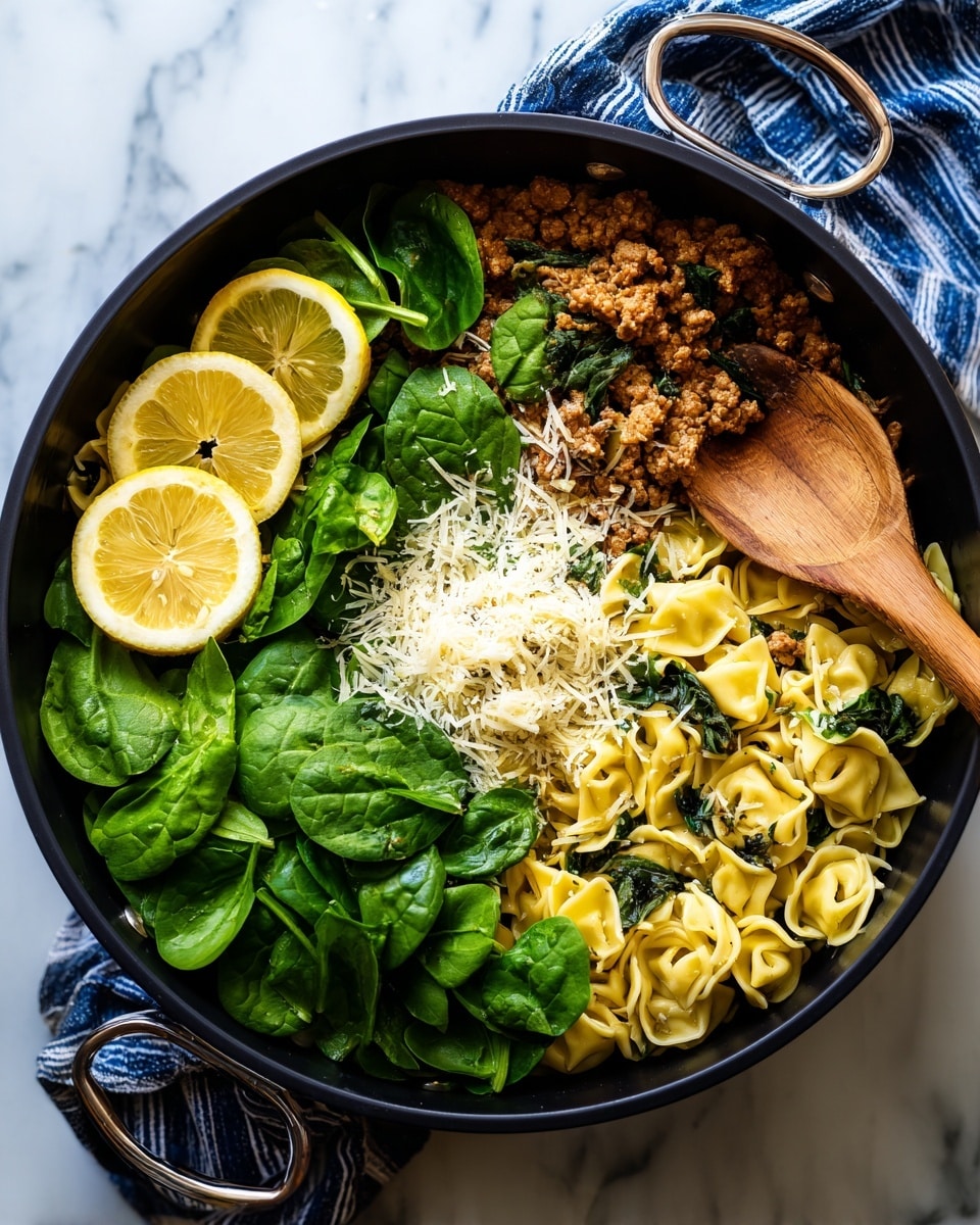 One-Pan Tortellini and Sausage Skillet Dinner Recipe - Recipe Image