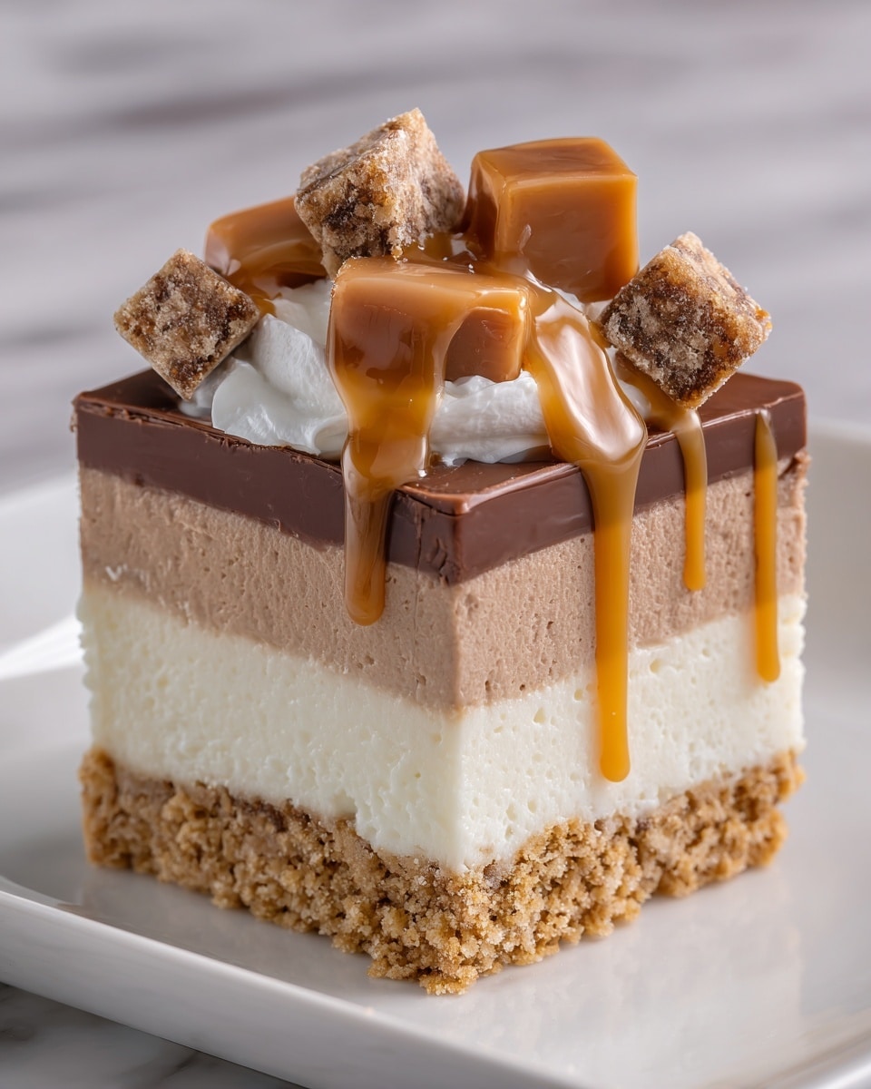 Butterfinger Caramel Cheesecake Bars Recipe - Recipe Image