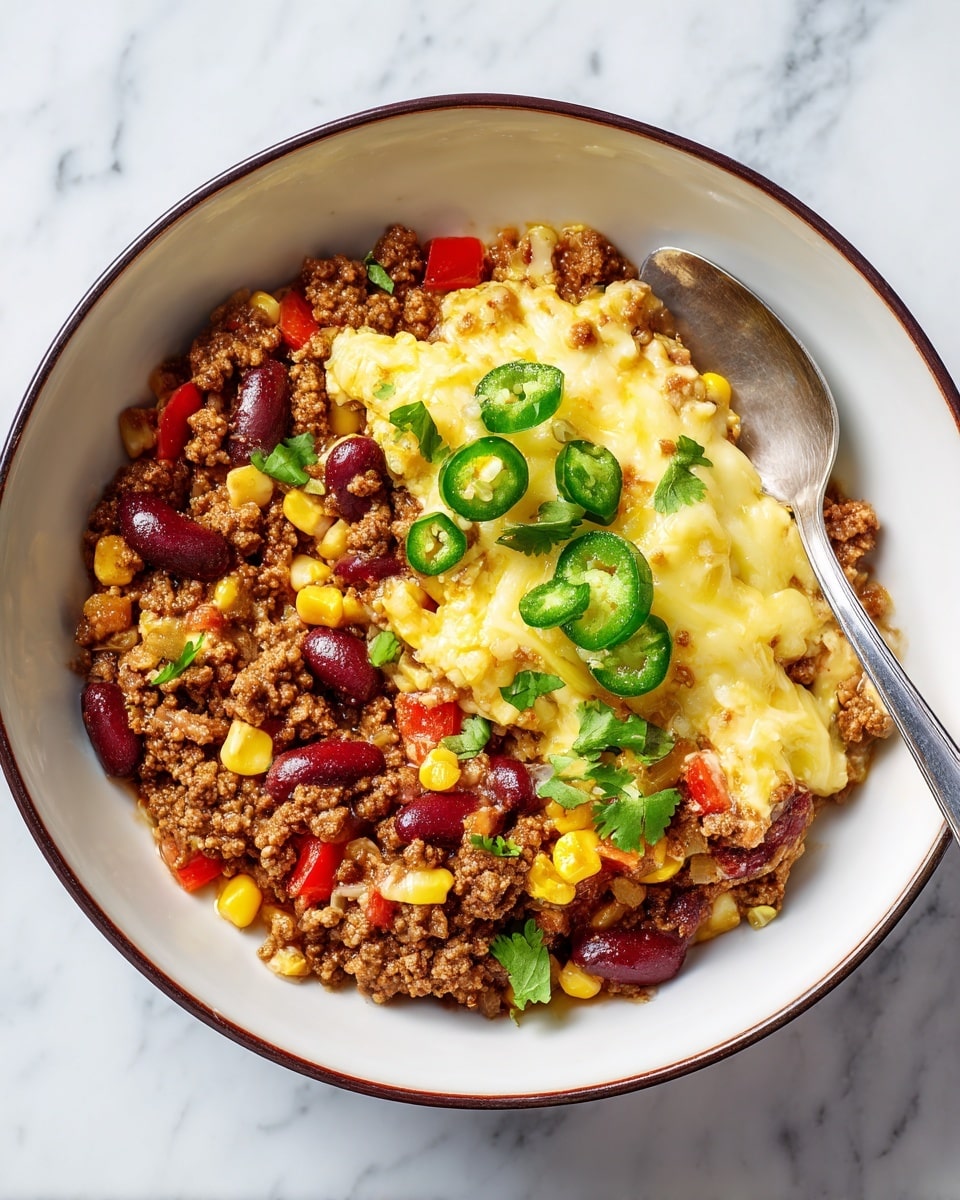 Cheesy Enchilada Chili Recipe - Recipe Image