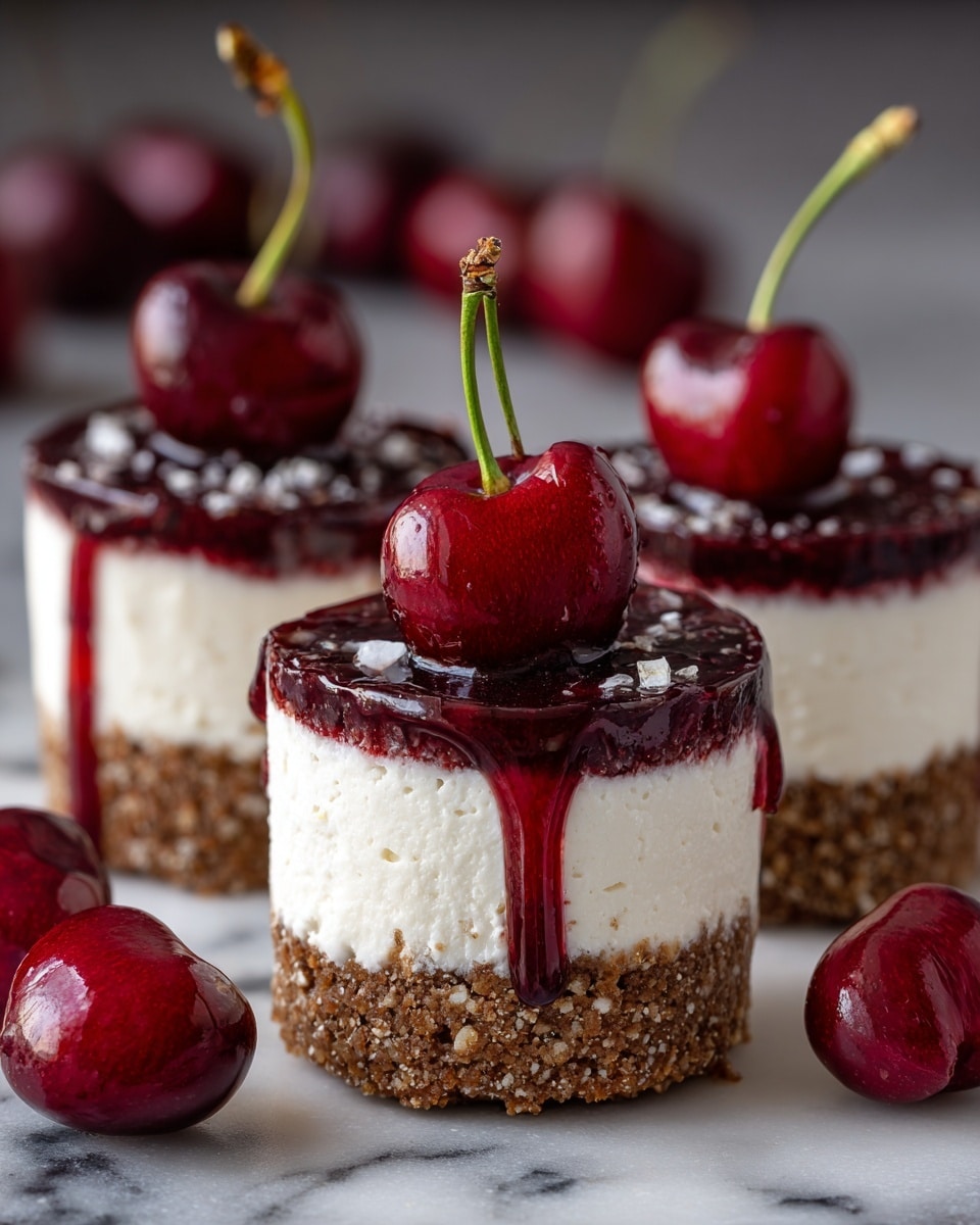 Mini Cherry Cheesecake Bites Recipe - Recipe Image