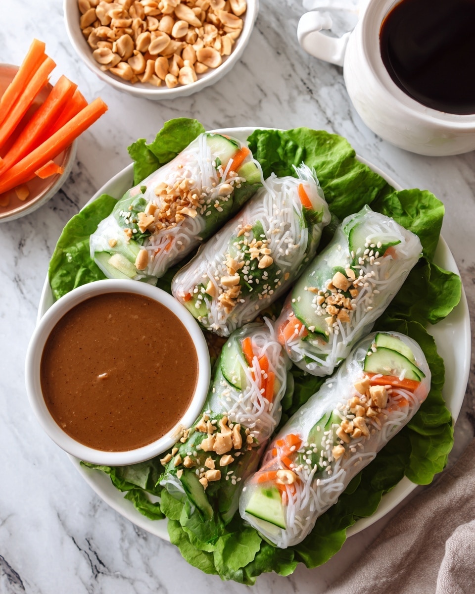 Fresh Spring Rolls with Peanut Sauce Recipe - Recipe Image