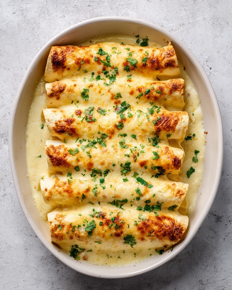 White Chicken Enchiladas Recipe - Recipe Image