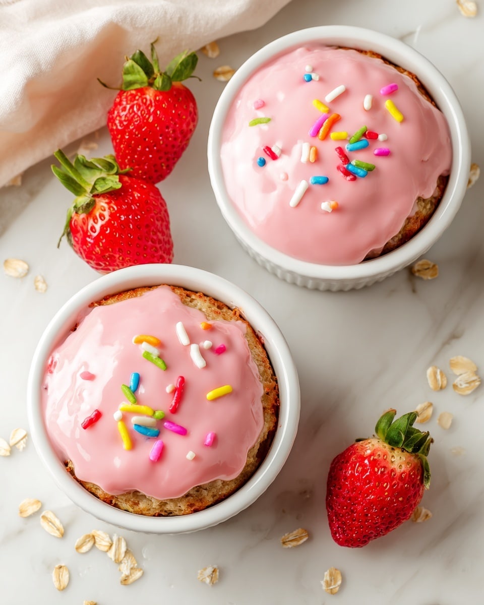 Strawberry Pop-Tart Protein Baked Oats Recipe - Recipe Image