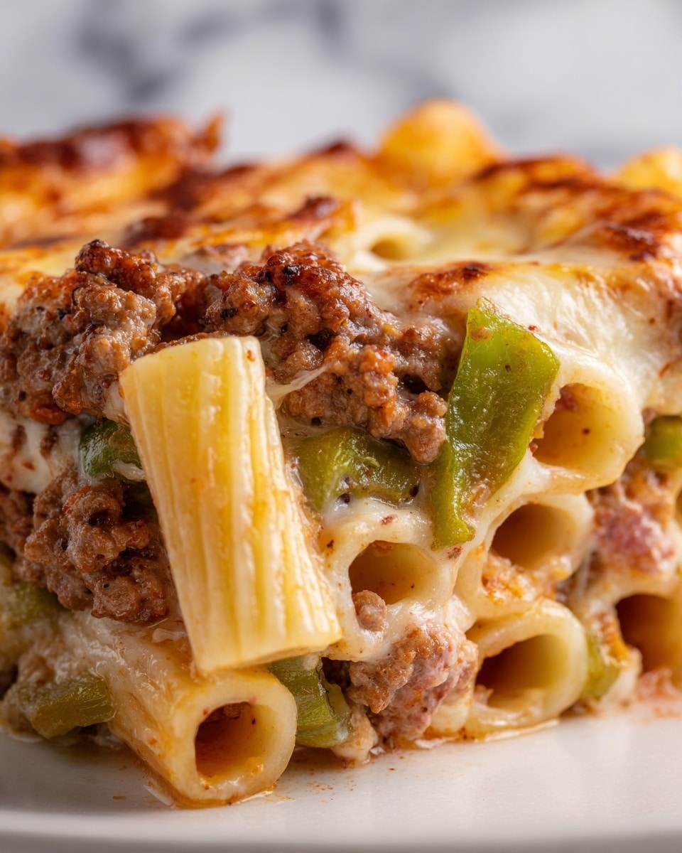 Cheesy Beef & Pepper Rigatoni Recipe - Recipe Image