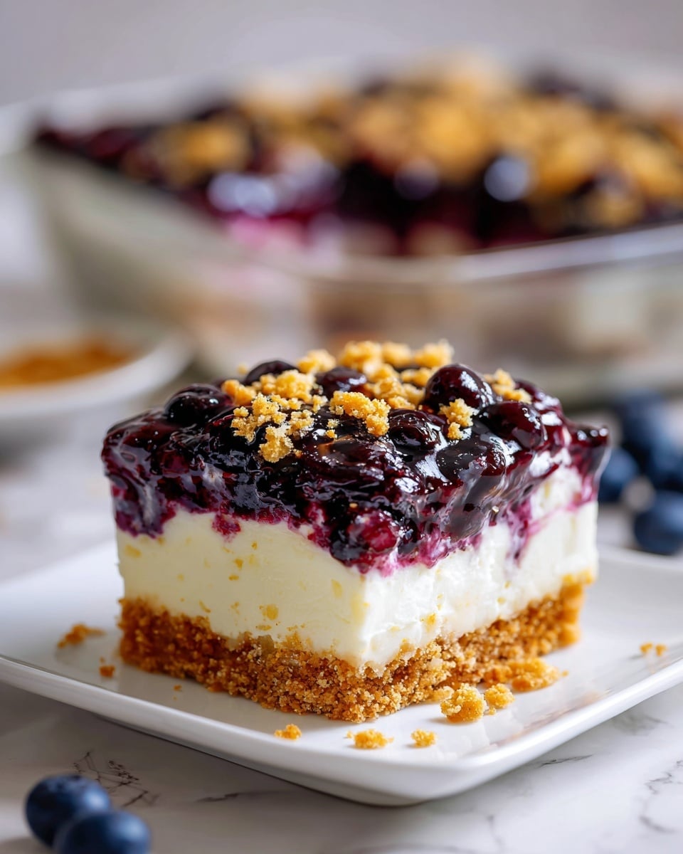 Lavender and Blueberry Cheesecake Bars Recipe - Recipe Image
