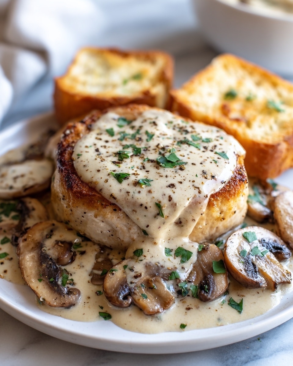 Creamy Brie Chicken & Mushrooms Recipe - Recipe Image