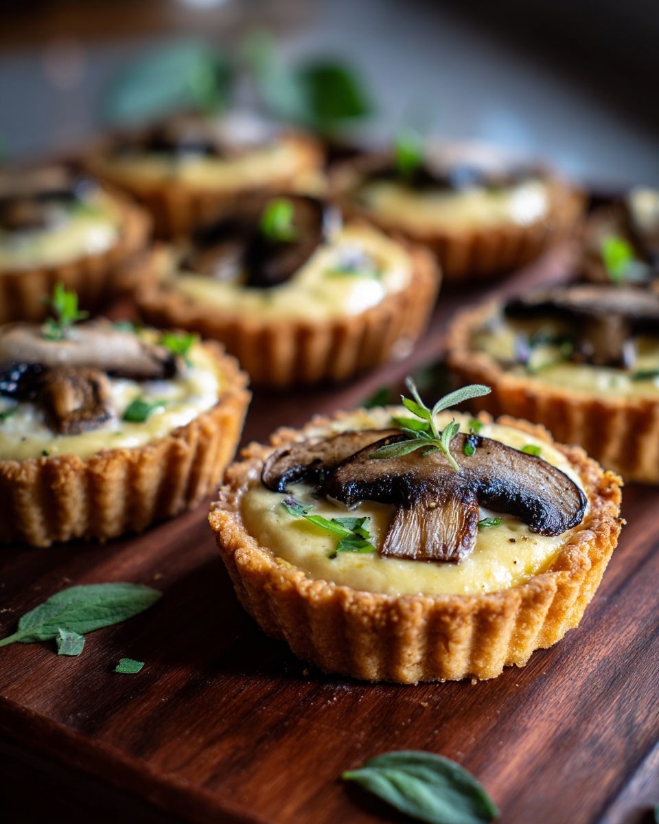 Mini Wild Mushroom and Goat Cheese Pies Recipe - Recipe Image