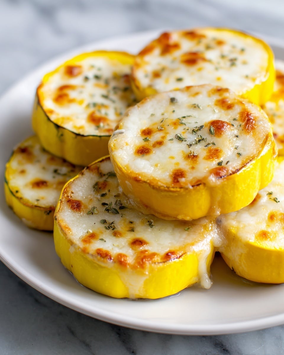 Baked Parmesan Yellow Squash Rounds Recipe - Recipe Image