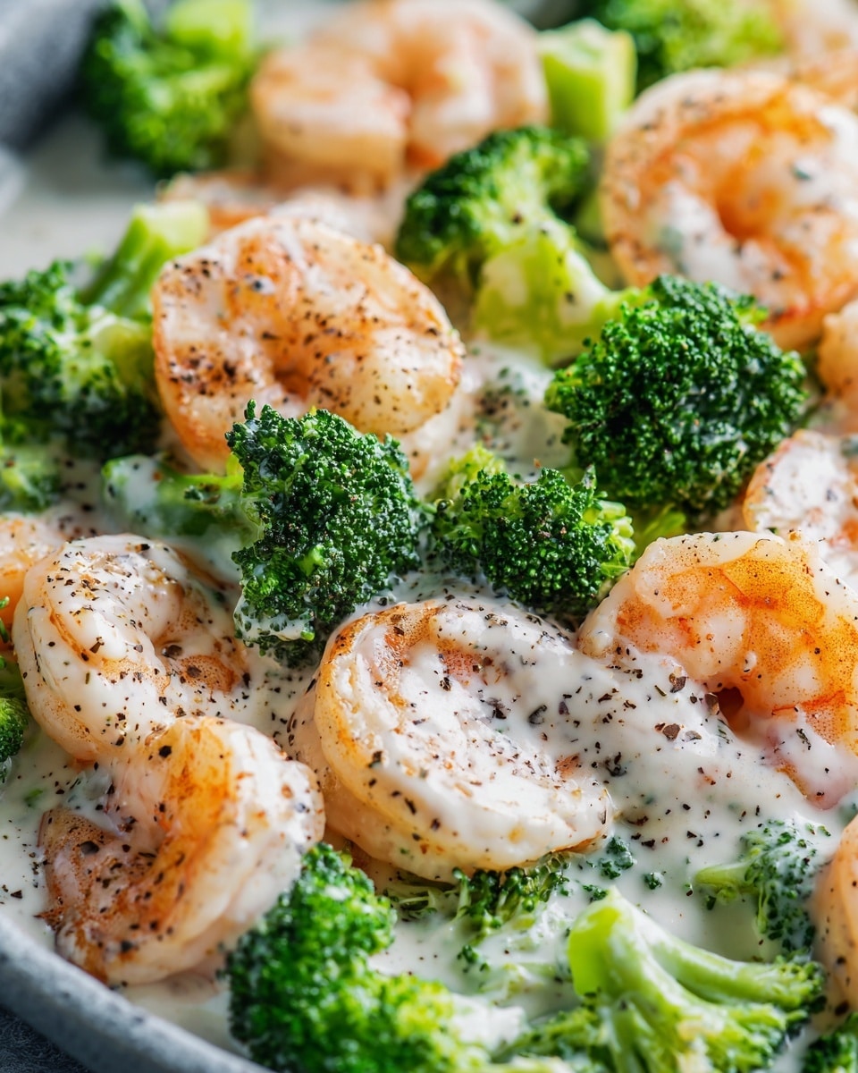 Broccoli Shrimp Alfredo Recipe - Recipe Image
