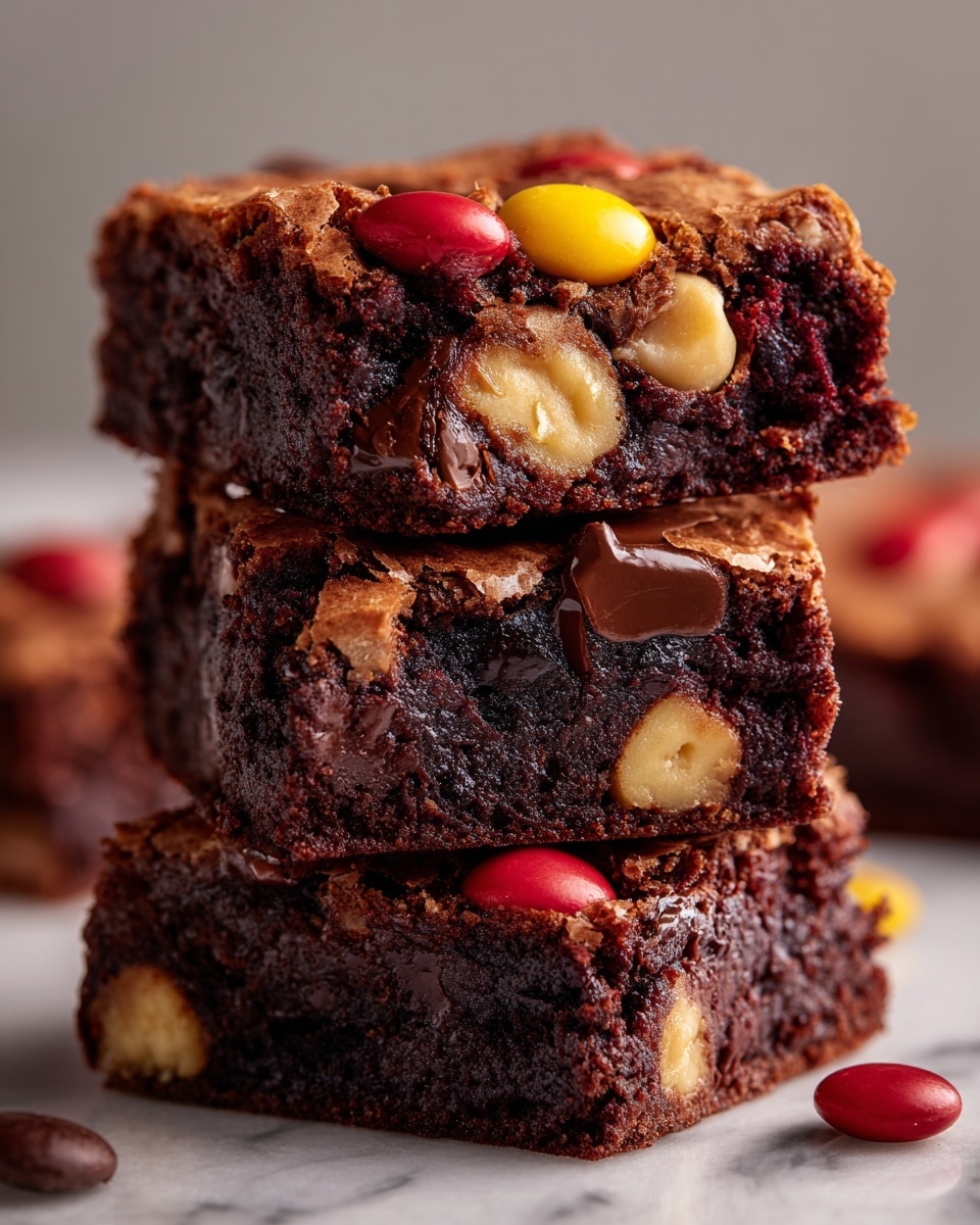 Monster Cookie Dough Brownies Recipe - Recipe Image