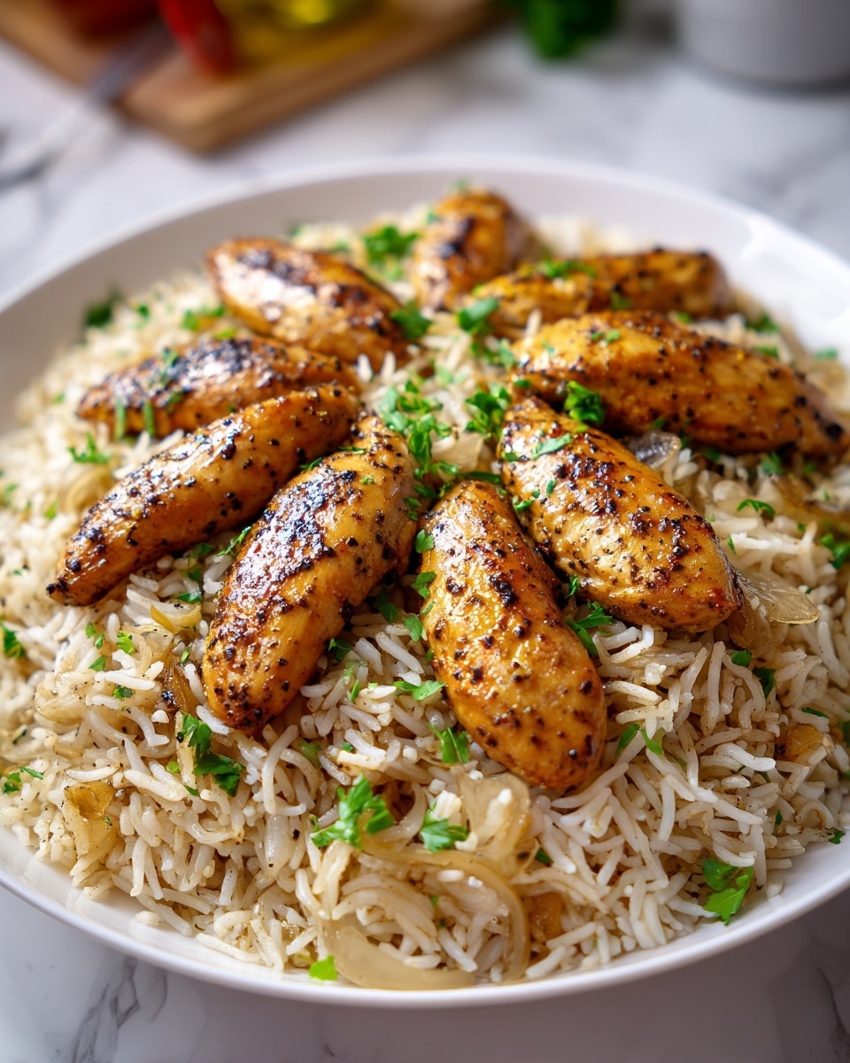 Chicken Scampi with Garlic Parmesan Rice Recipe - Recipe Image