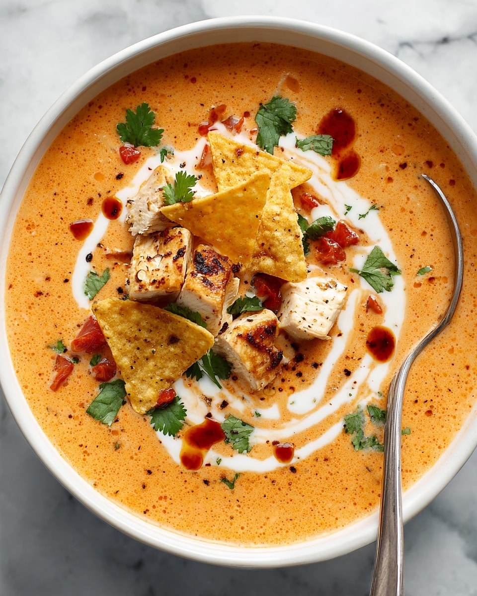 Creamy Chicken Tortilla Soup Recipe - Recipe Image