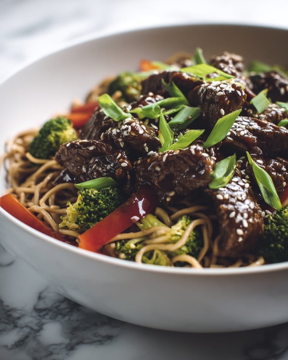 Sticky Beef Noodles Recipe - Recipe Image