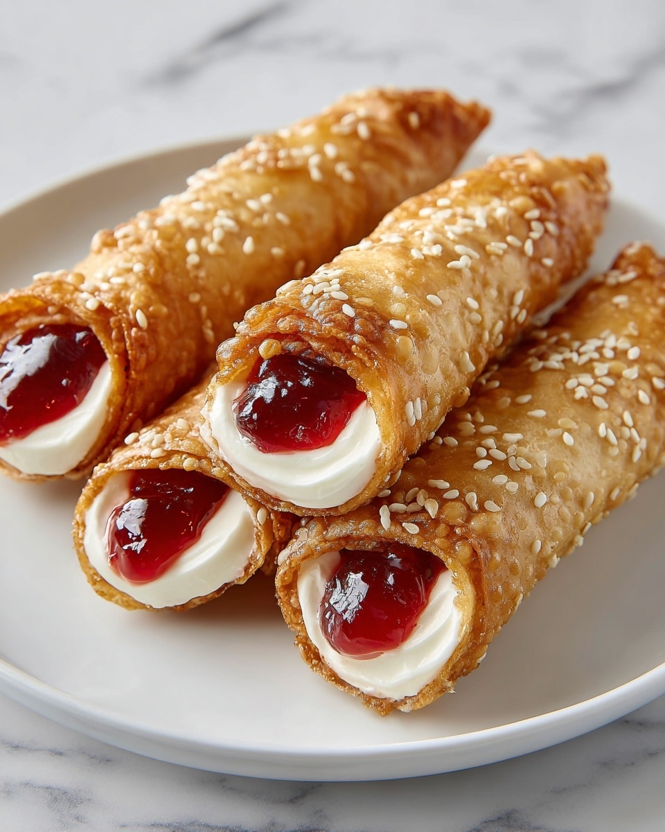 Air Fryer Cherry Cheesecake Egg Rolls Recipe - Recipe Image